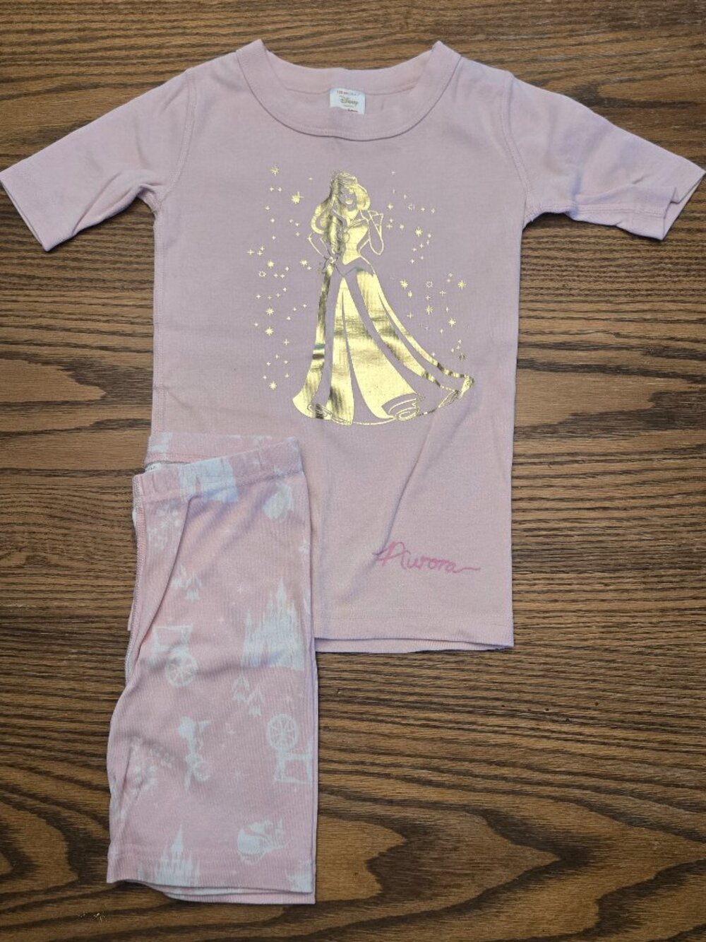 Hanna Andersson Disney Aurora Sleeping Beauty Pajamas / PJs / Short Size 120 6-7